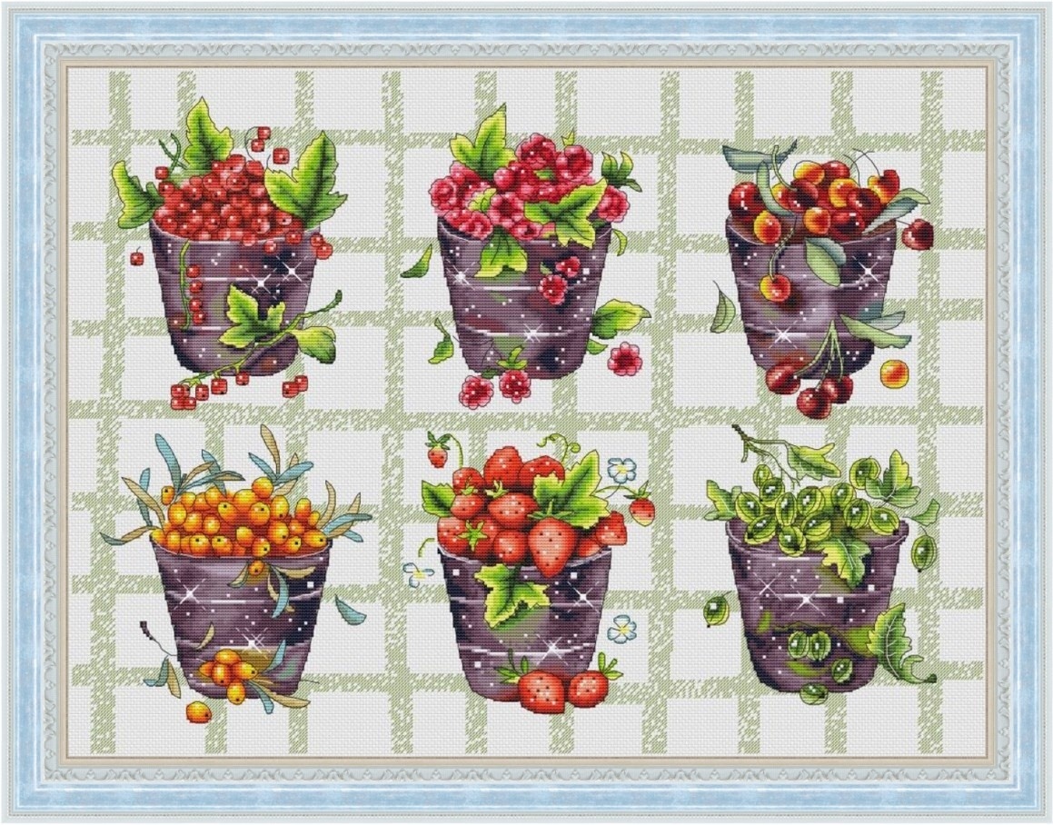 Berries Set Cross Stitch Pattern фото 1