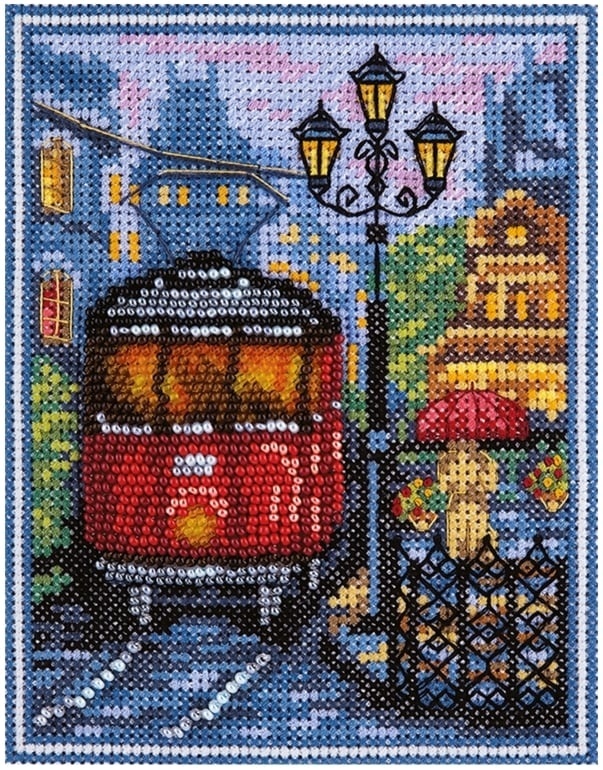 Prague Tram Embroidery Kit фото 1