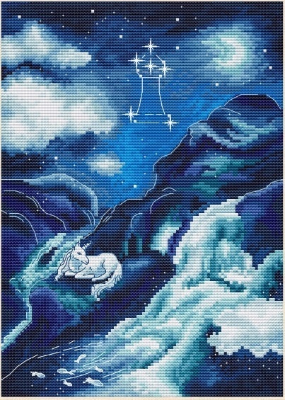 Constellation Lighthouse Cross Stitch Pattern фото 1
