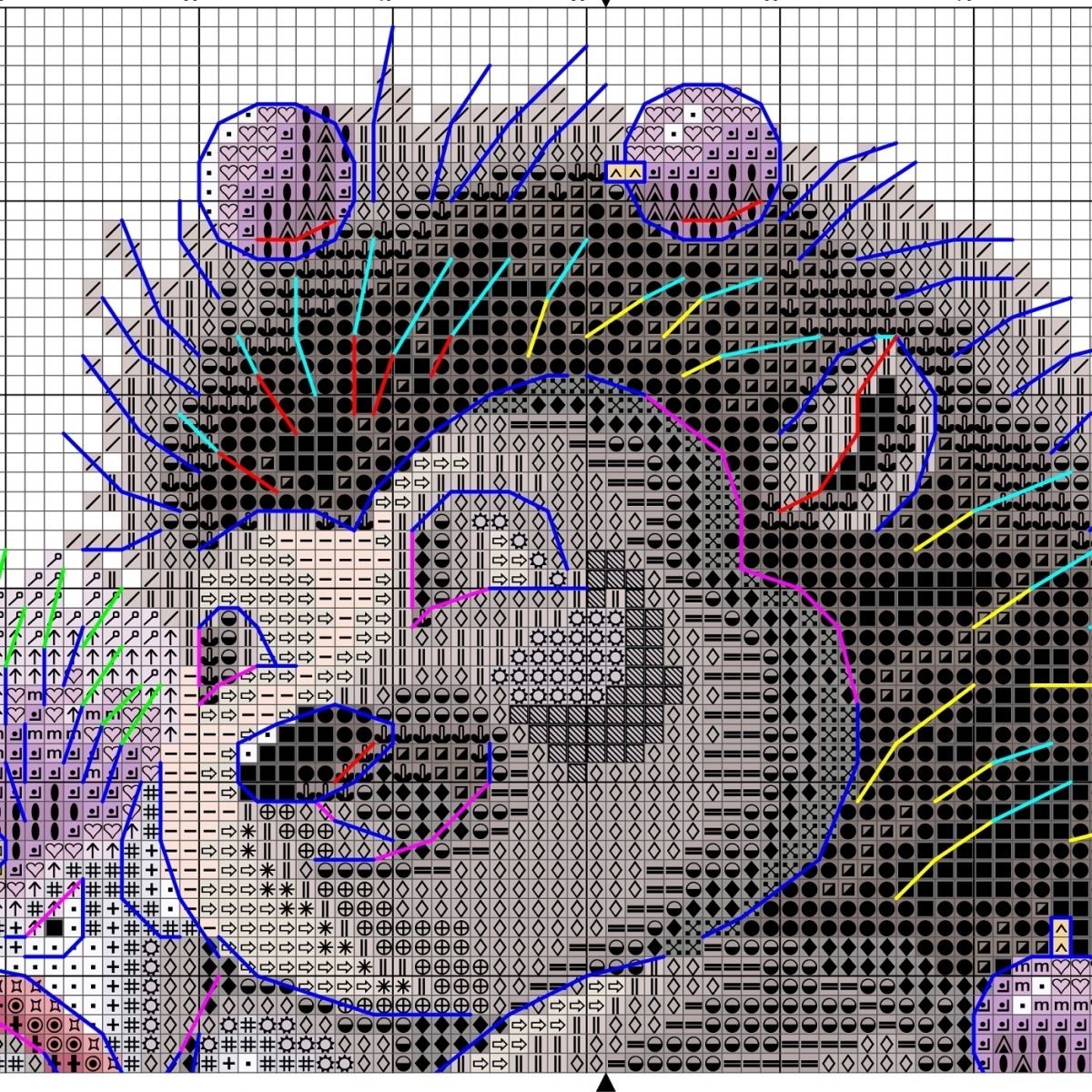 Hedgehog with Unicorn Cross Stitch Pattern фото 5