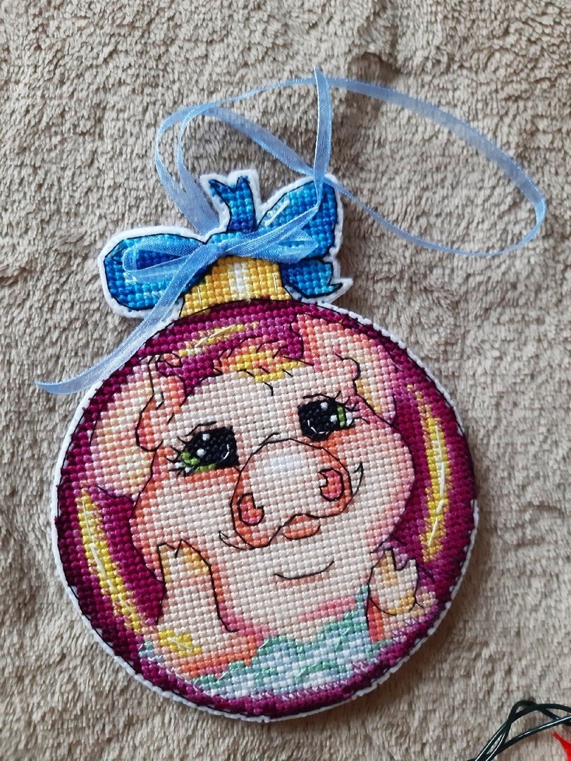 Christmas Pig Cross Stitch Pattern фото 2