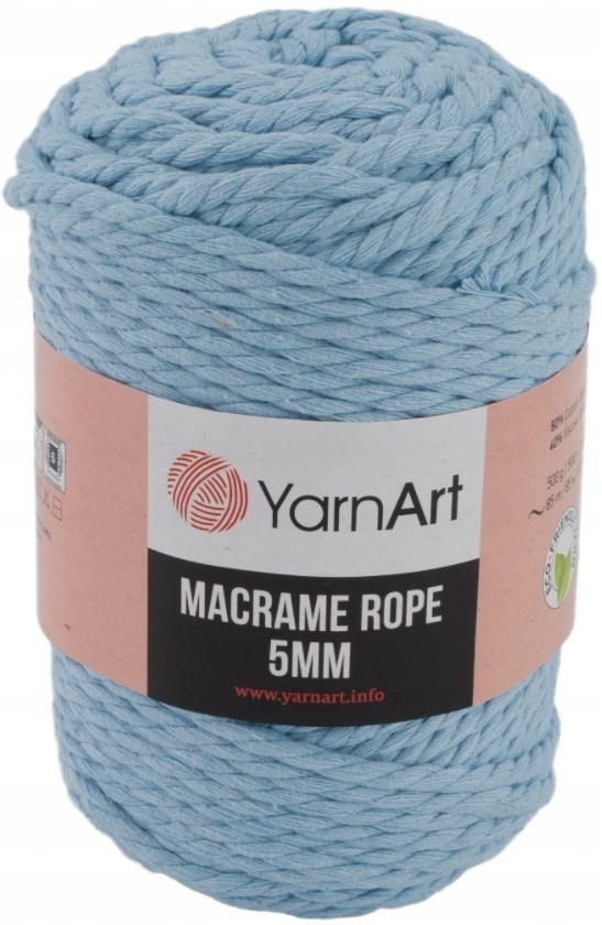 YarnArt Macrame Rope 5mm 60% cotton, 40% viscose and polyester, 2 Skein Value Pack, 1000g фото 10