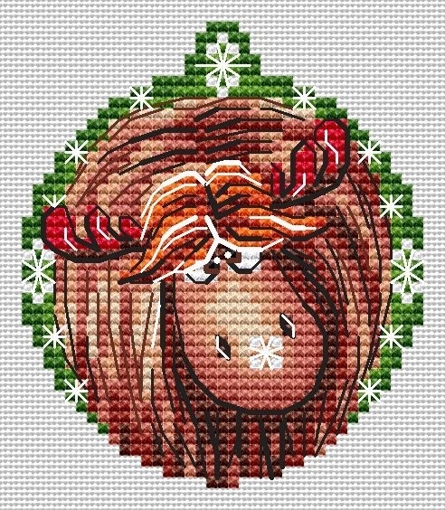 Christmas Bauble. Fred Cross Stitch Pattern фото 1