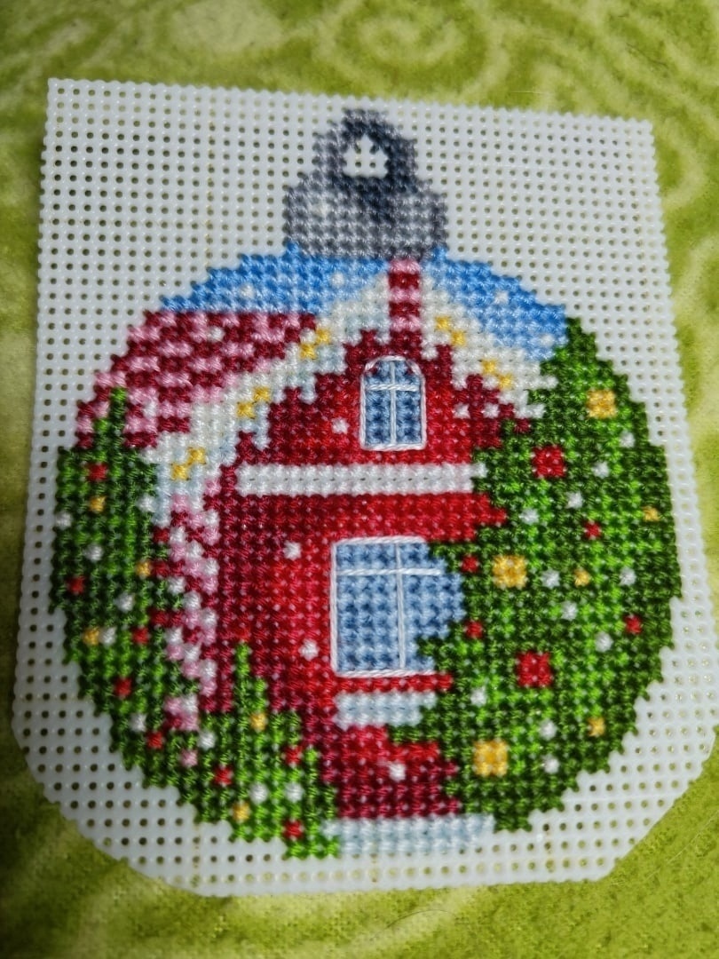 House Christmas Ball Cross Stitch Pattern фото 2