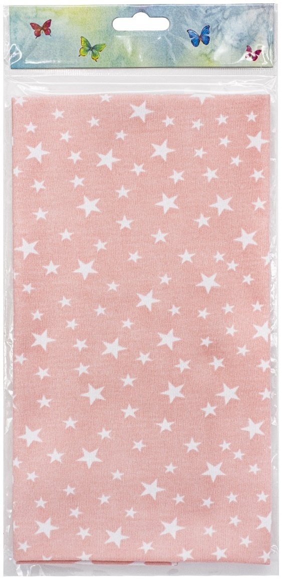 Pink Stars Interlock Patchwork Fabric фото 2