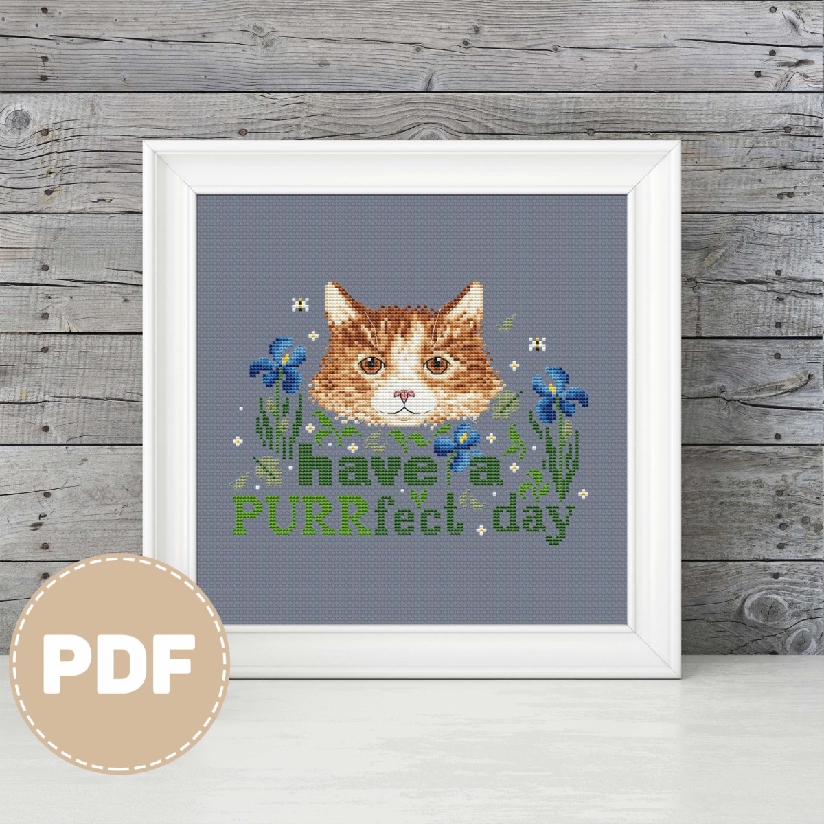 Have a Purrfect Day Cross Stitch Pattern фото 6