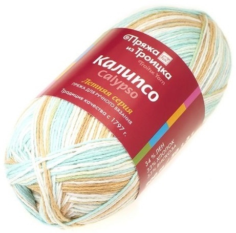 Troitsk Wool Calypso, 34% Linen, 33% Cotton, 33% Viscose 5 Skein Value Pack, 250g фото 17