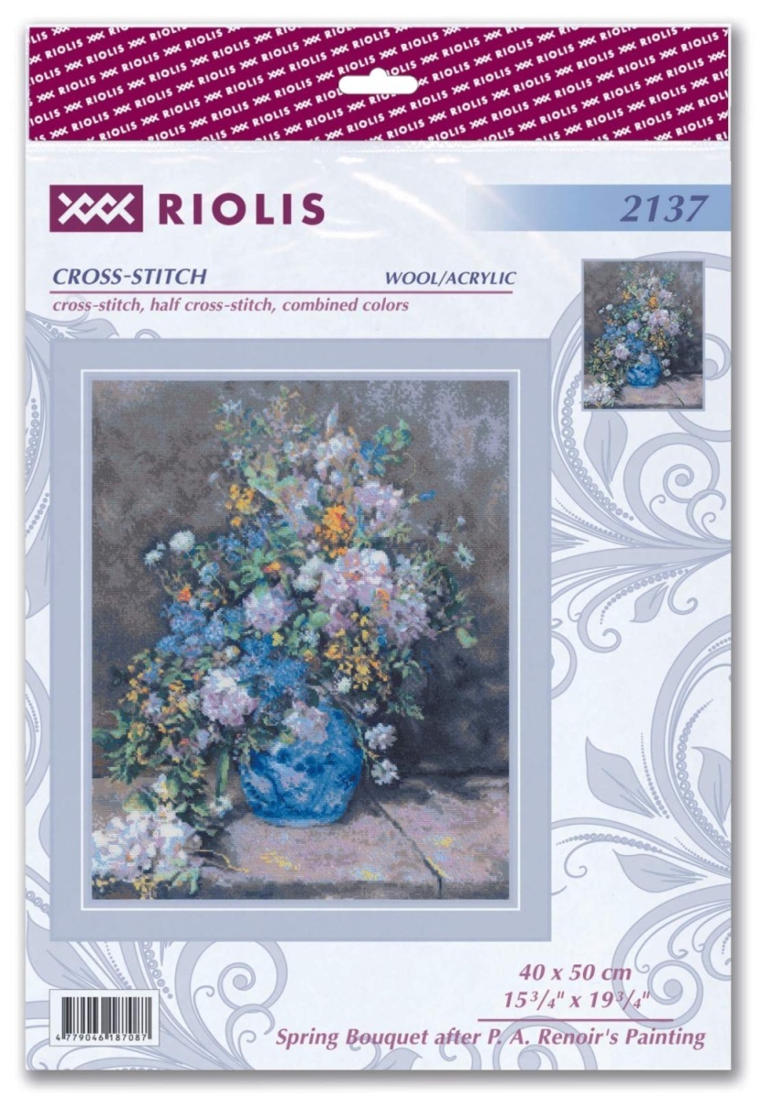 Spring Bouquet after P. A. Renoir's Painting Cross Stitch Kit фото 2