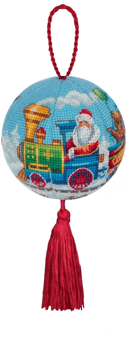 Christmas Ornament. Train with Gifts Cross Stitch Kit фото 1