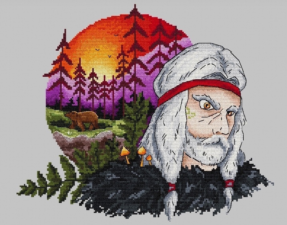 Keeper of the Forest Cross Stitch Chart фото 2