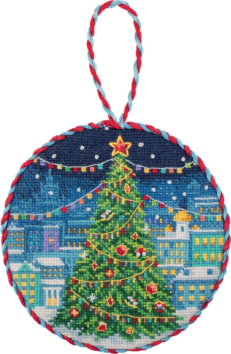Christmas Ornament. City Christmas Tree Cross Stitch Kit фото 1