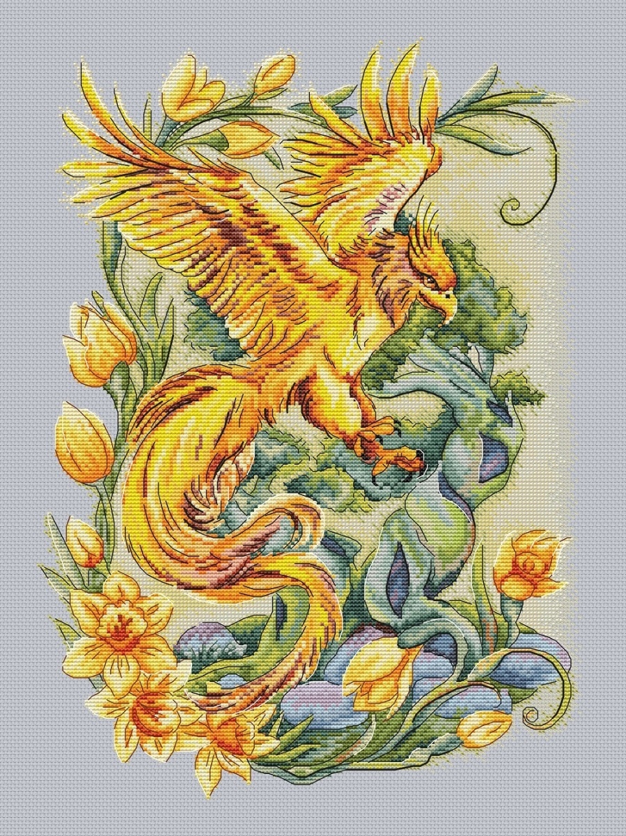 Diptych. Phoenix Cross Stitch Pattern фото 3