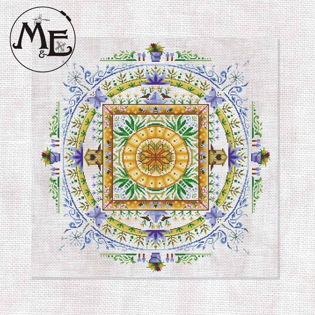 Summer Mandala Cross Stitch Pattern фото 1