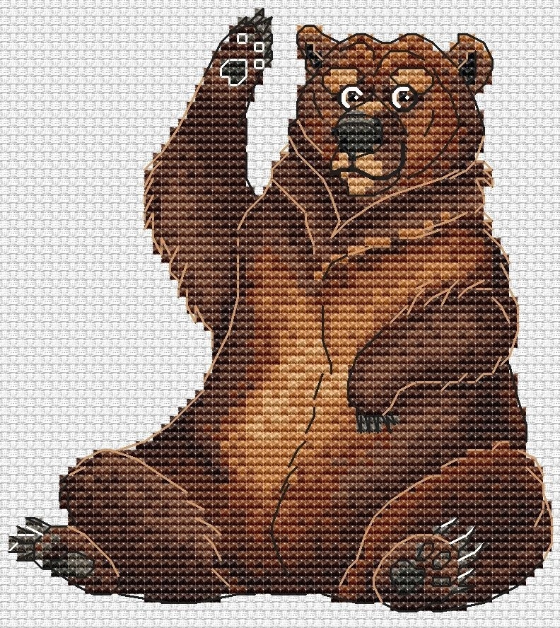 Forest Animals. Bear Cross Stitch Pattern фото 1