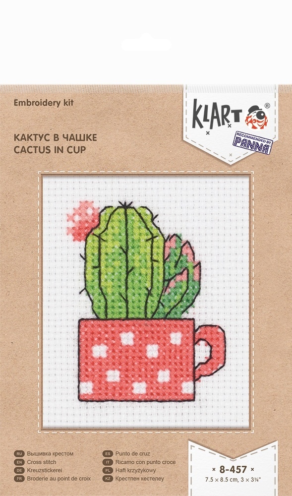Cactus in Cup Cross Stitch Kit фото 2