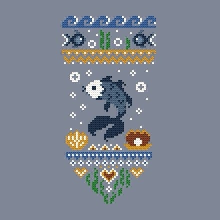 At the Bottom of the Sea Cross Stitch Pattern фото 1