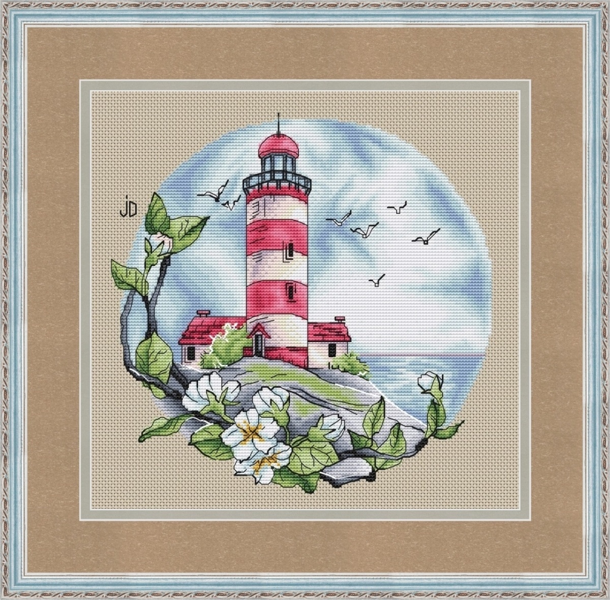 Lighthouses. Spring Cross Stitch Pattern фото 1