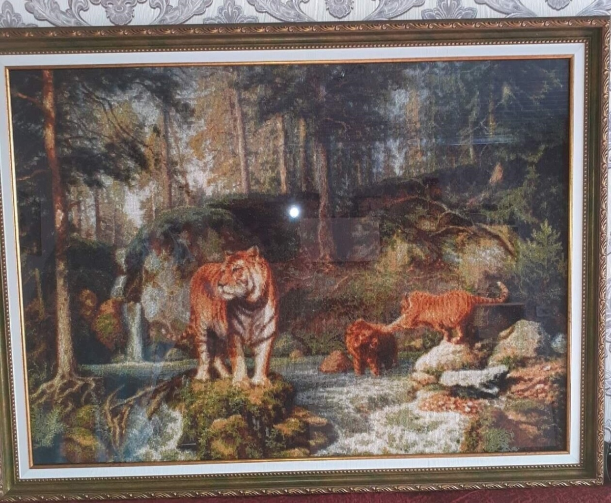 Tigers on the River Cross Stitch Pattern фото 2