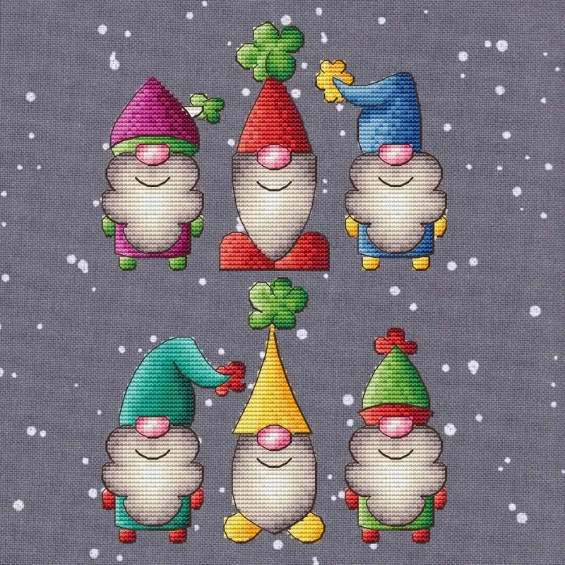 Gnomes Helpers Cross Stitch Pattern фото 1