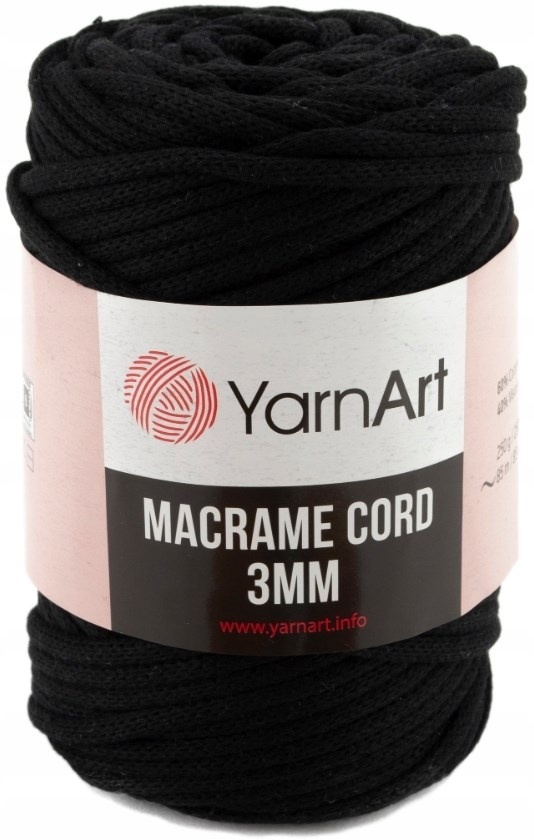 Yarnart Macrame Cord 3 mm - Macrame Cord Yellow - 754
