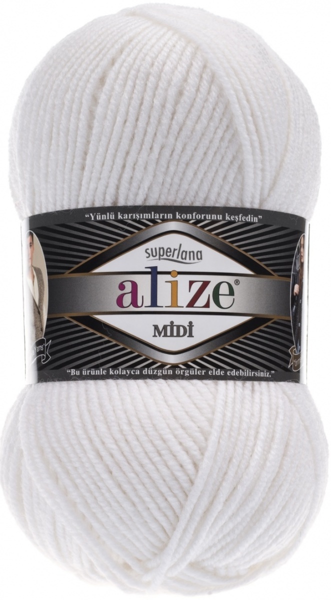 Alize Superlana Midi 25% Wool, 75% Acrylic, 5 Skein Value Pack, 500g фото 8