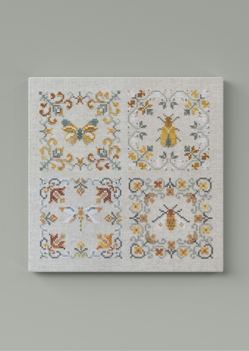 Bug, Dragonfly, Bee and Butterfly Cross Stitch Pattern фото 2
