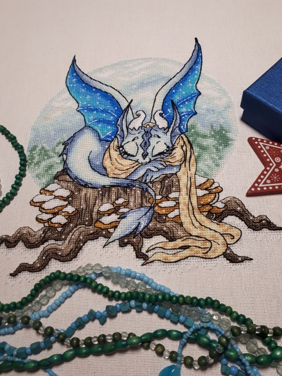 Winter Dragon Cross Stitch Pattern фото 4