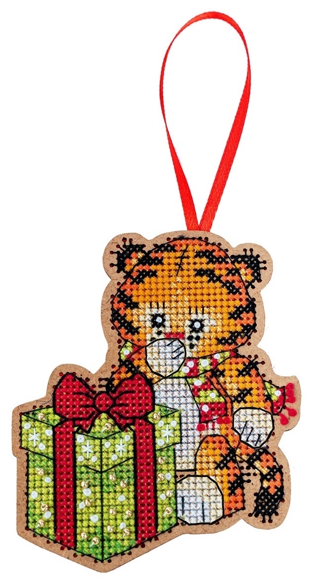 Christmas Toys. Tiger Cub Cross Stitch Kit фото 1