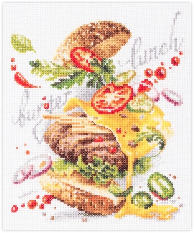 Burger Lunch Cross Stitch Kit фото 1