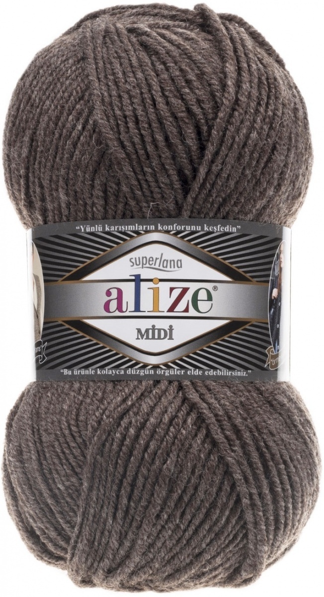 Alize Superlana Midi 25% Wool, 75% Acrylic, 5 Skein Value Pack, 500g фото 26