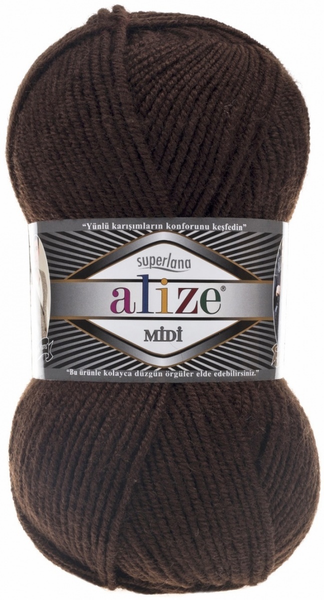 Alize Superlana Midi 25% Wool, 75% Acrylic, 5 Skein Value Pack, 500g фото 5