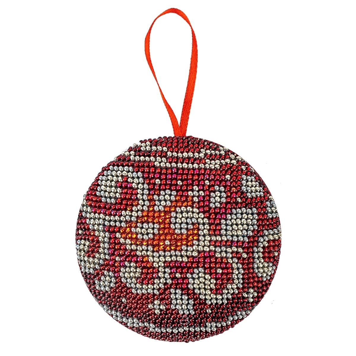 New Year's Toy Ball Bead Embroidery Kit фото 1
