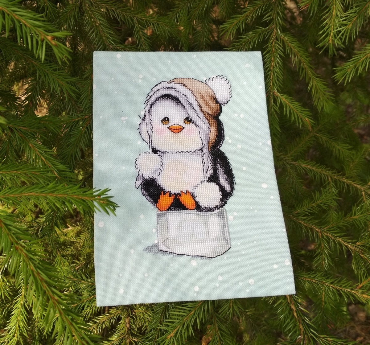 Penguin on Ice Cross Stitch Pattern фото 8