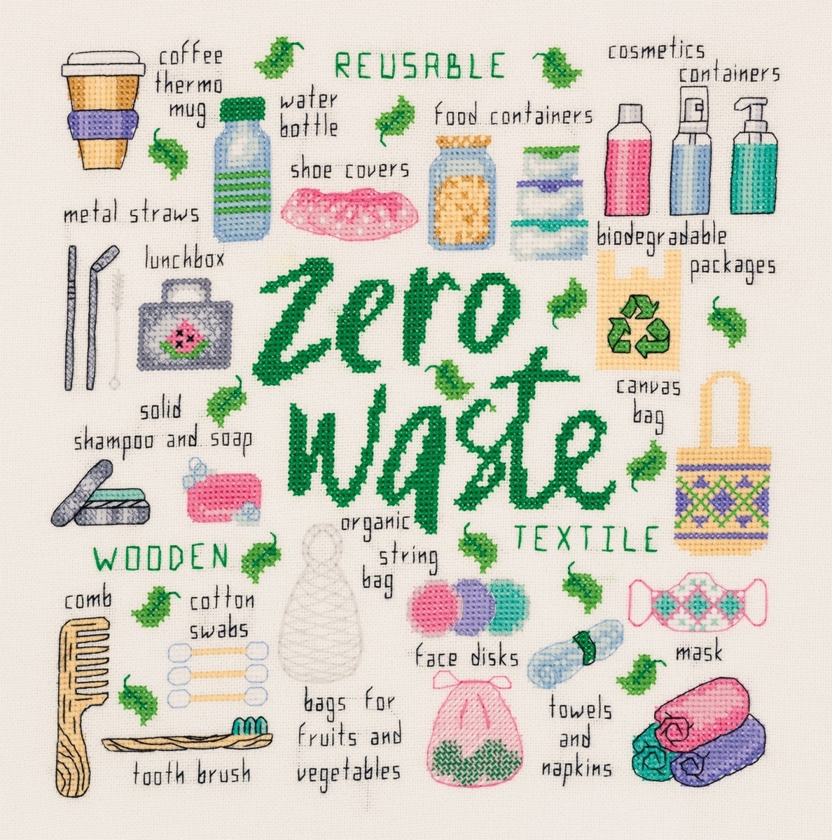 Zero Waste Cross Stitch Kit фото 1