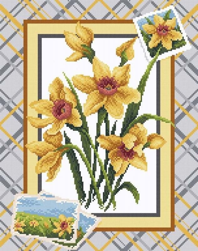 Wonderful Daffodils Diamond Painting Kit фото 1