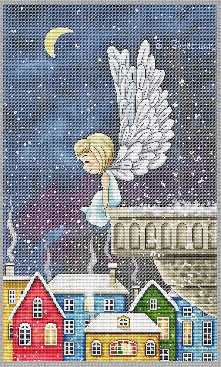 Snow Angel Cross Stitch Pattern фото 1