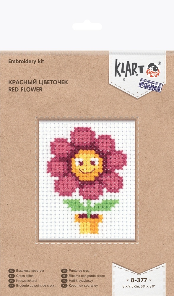 Red Flower Cross Stitch Kit фото 2
