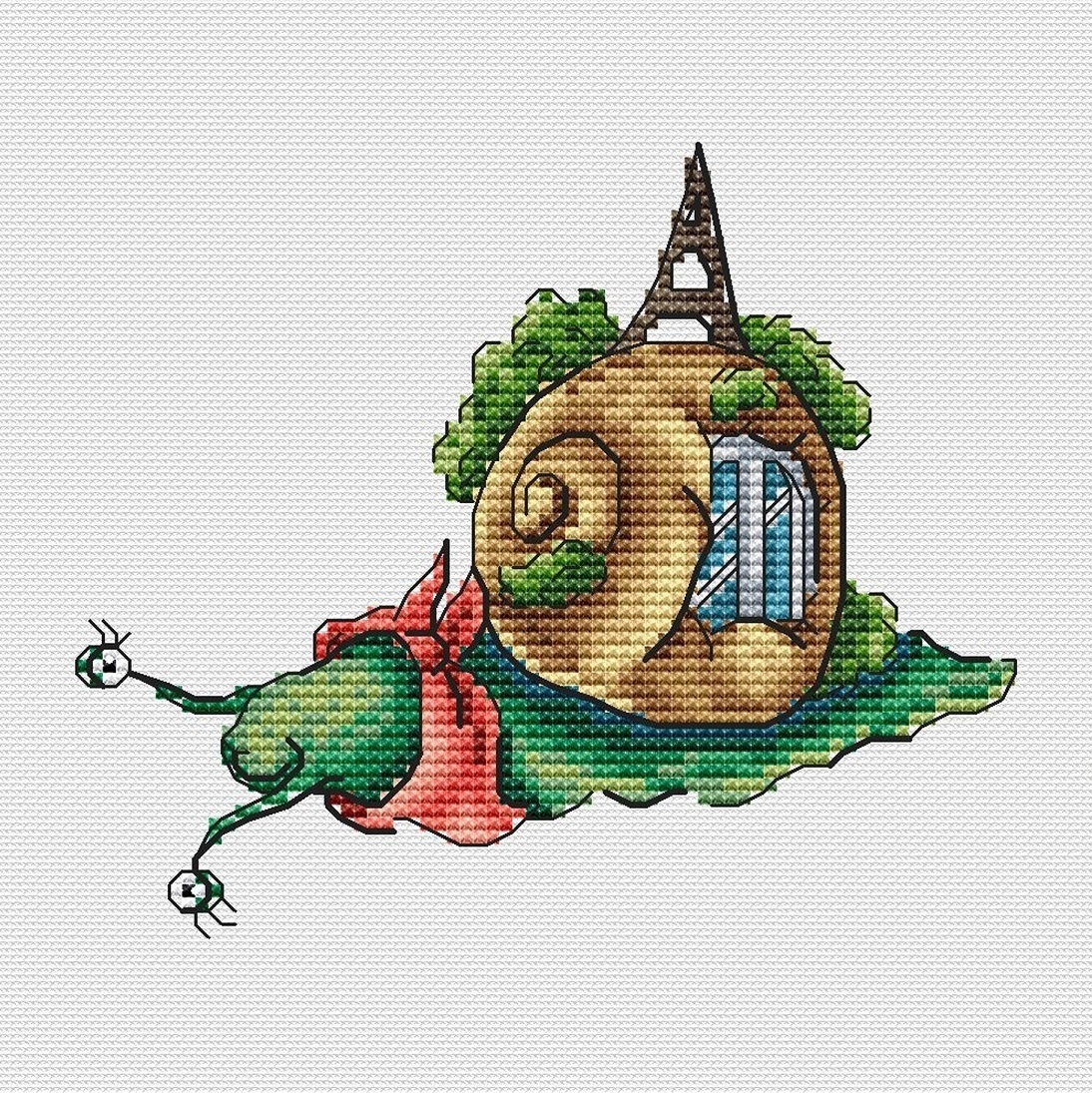 Paris in the House Cross Stitch Pattern фото 1