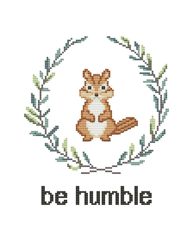 Be Humble Cross Stitch Pattern фото 1