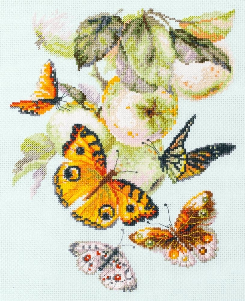 Butterflies and Apples Cross Stitch Kit фото 1
