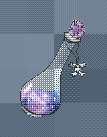 Space Bottle 1 Cross Stitch Pattern фото 1