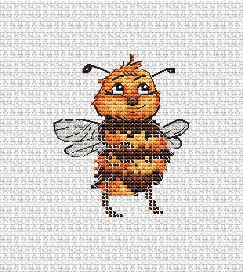 Bumblebee Boris Cross Stitch Pattern фото 1