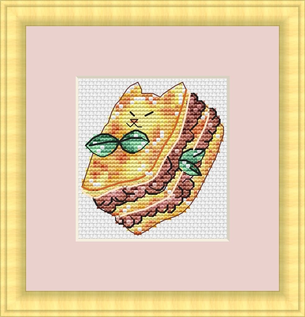 Cat-Lasagne Cross Stitch Pattern фото 1