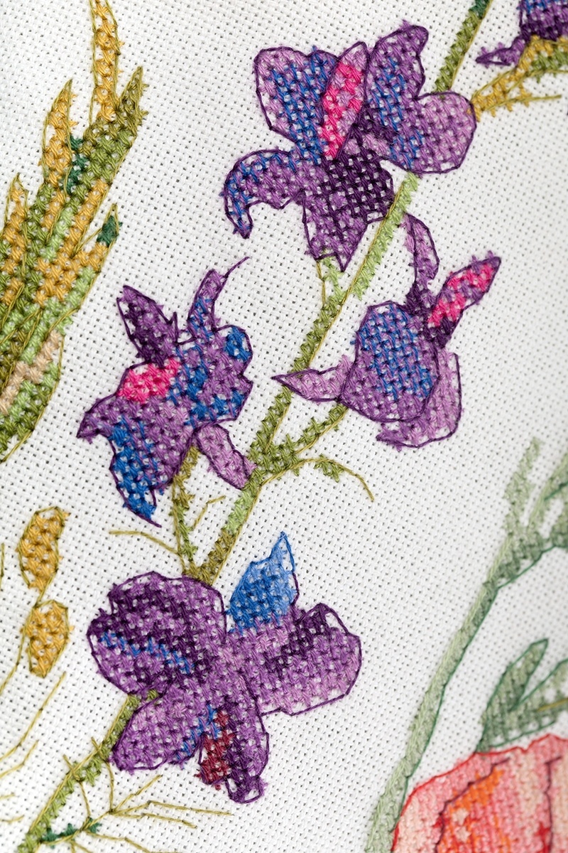 Poppies and Coneflowers Cushion Cross Stitch Kit фото 4