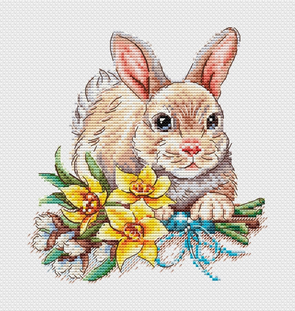 Easter Sampler. Rabbit Cross Stitch Pattern фото 1
