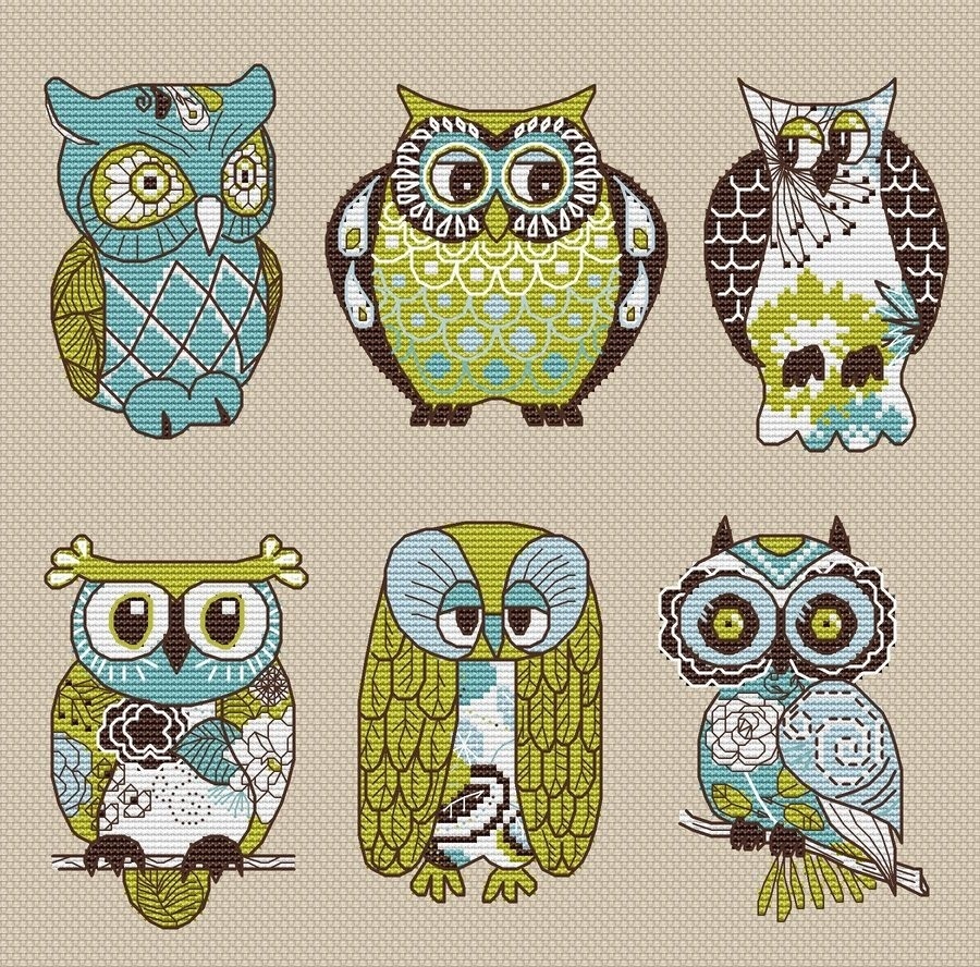Ornament Owls Cross Stitch Pattern фото 4