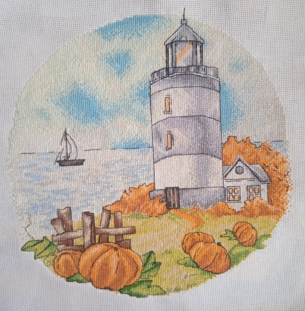Lighthouses. Autumn Cross Stitch Pattern фото 2