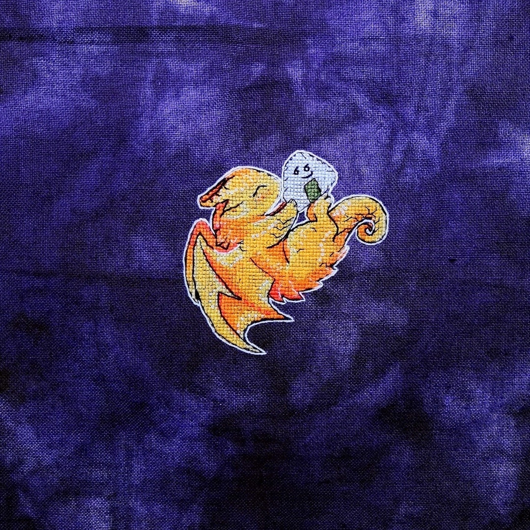 Dragon Onigiri Cross Stitch Pattern фото 2
