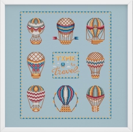 Air Balloons Cross Stitch Chart фото 1