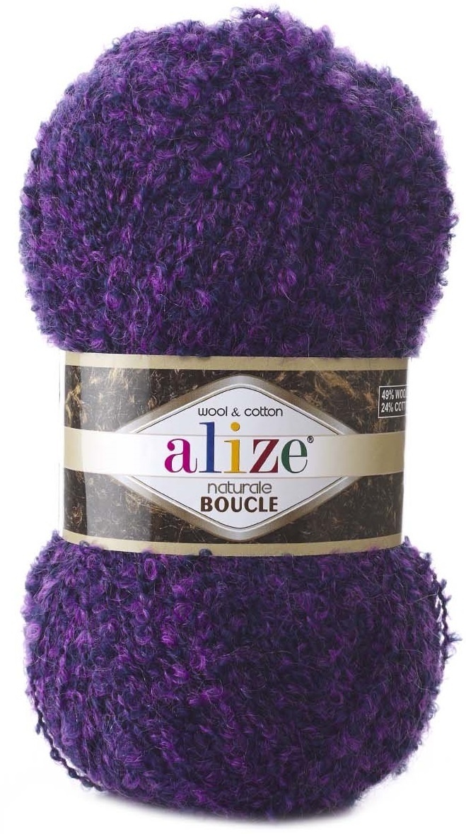 Alize Naturale Boucle, 49% Wool, 24% Cotton, 24% Acrylic, 3% Polyester 5 Skein Value Pack, 500g фото 7